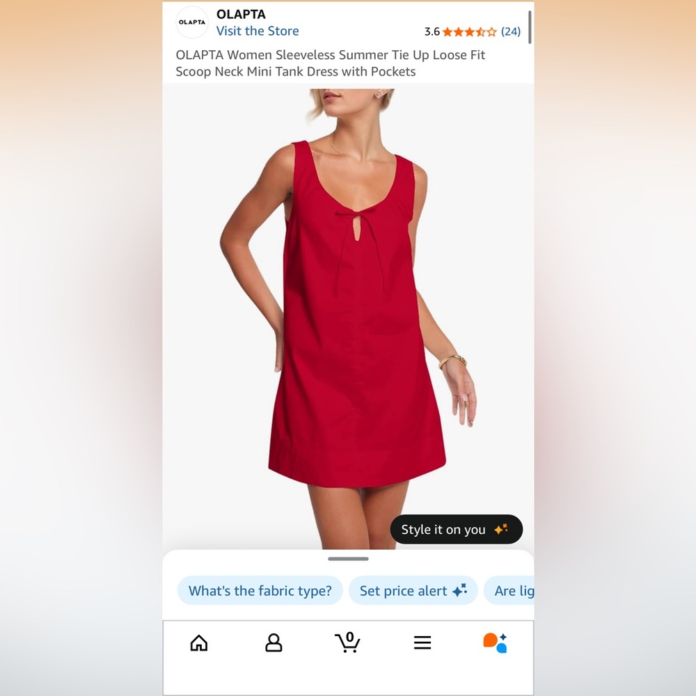 Amazon Red Sleeveless Mini Dress